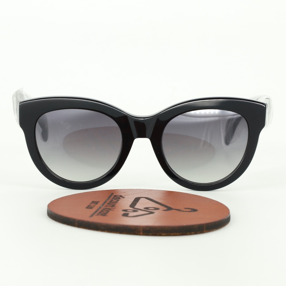 Carolina Lemke‎ Berlin Tozi CL9053 Black Cat Eye Sunglasses Smoke Gradient Lens